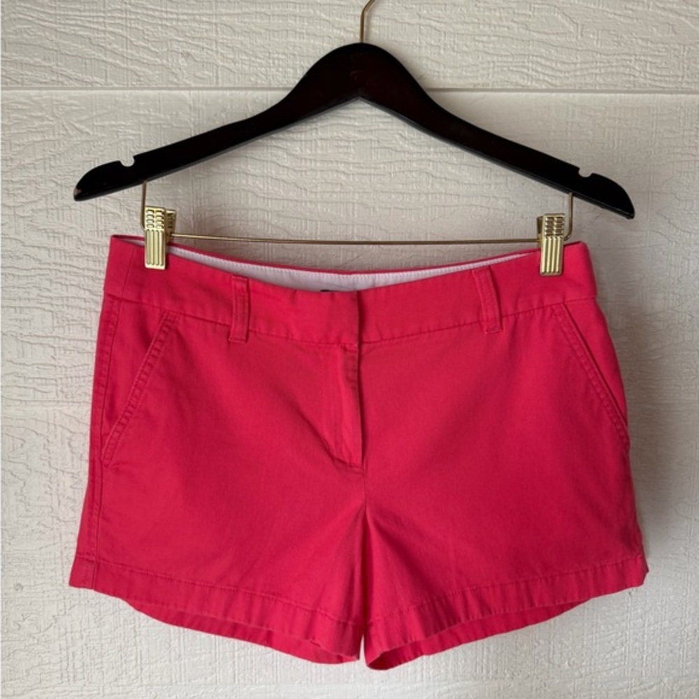 J.Crew Guava Pink Chino Shorts Size 4 3.5” Inseam
